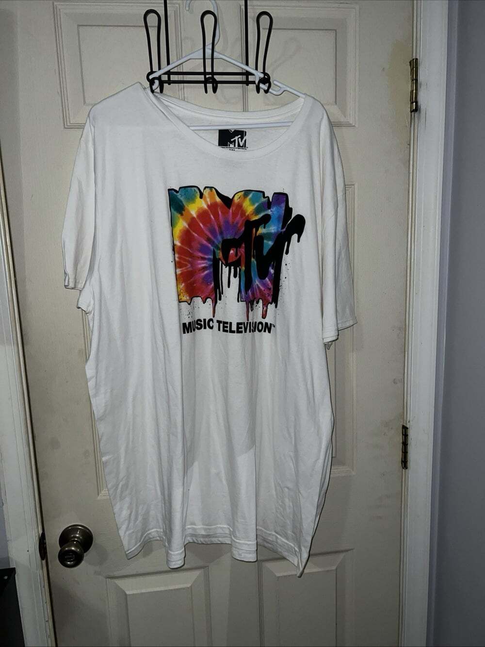 MTV Tie Dye Logo Men's Vintage Classic 3X T-Shirt 100% Cotton - Picture 2 of 3